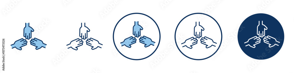 Obraz premium Team icon Thin line art isolated
