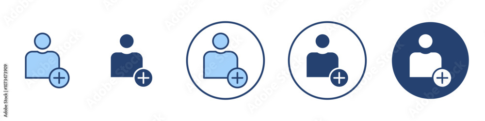 User add icon Thin line art isolated User add icon Thin line art isolated