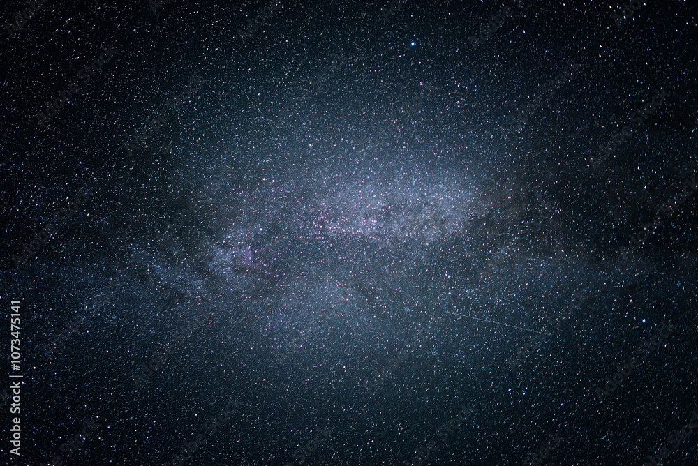 Starry sky. Night scape with beautiful starry sky