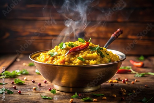 Long Exposure Dal Khichdi, Indian Cuisine, Bowl, Food Photography