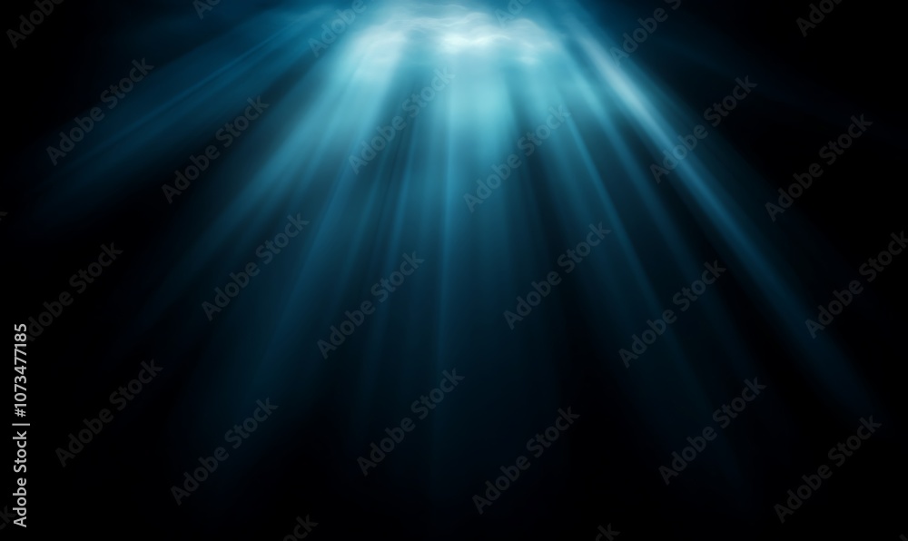 A serene underwater light effect creating an ethereal atmosphere. A serene underwater light effect creating an ethereal atmosphere.