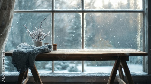Snowy Winter Day View from ...