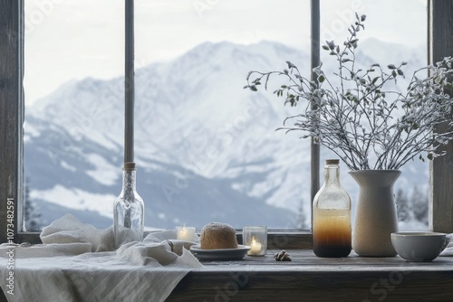 A Cozy Winter Windowsill Sc...