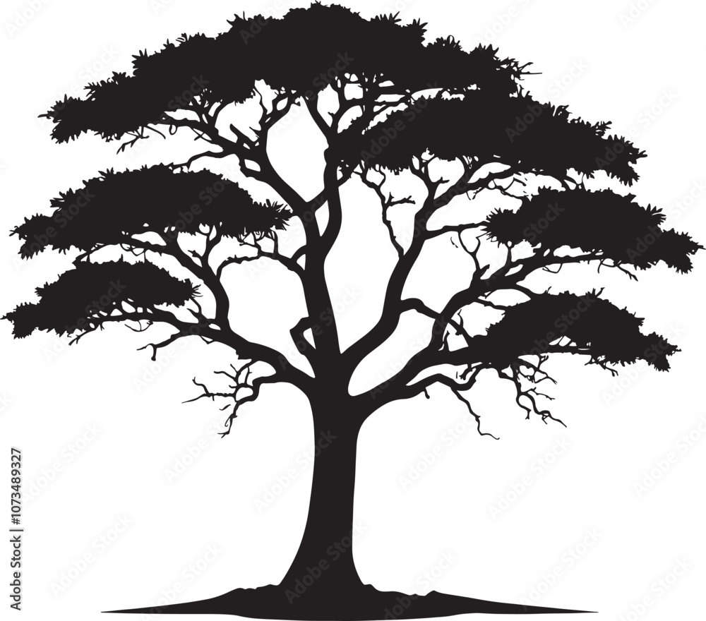 Obraz premium Generate vector silhouette '' Tree '' image with white background