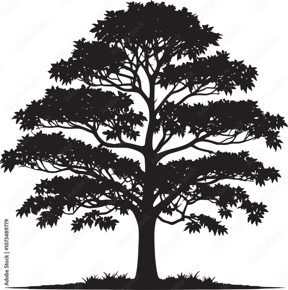 Obraz premium Generate vector silhouette '' Tree '' image with white background