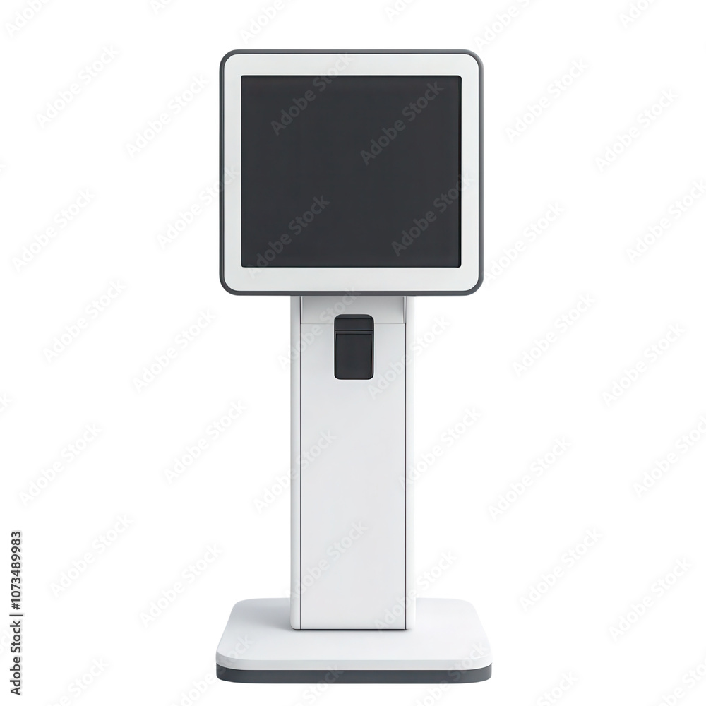 Self-service kiosk, modern design, isolated on white background. Self-service kiosk, modern design, isolated on white background.