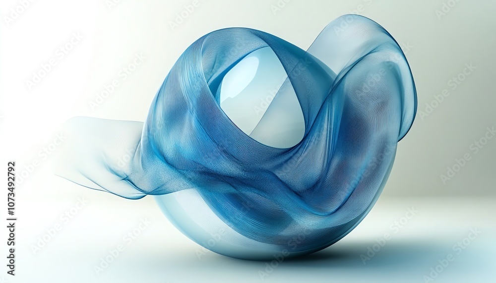 Elegant globe with abstract blue waveforms, symbolizing global connections and business networks, generative AI design, sharp and futuristic visuals, corporate theme Elegant globe with abstract blue waveforms, symbolizing global connections and business networks, generative AI design, sharp and futuristic visuals, corporate theme