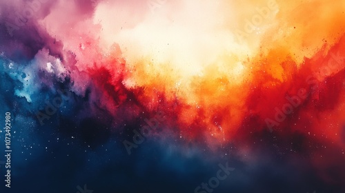 Vibrant abstract watercolor explosion of colors