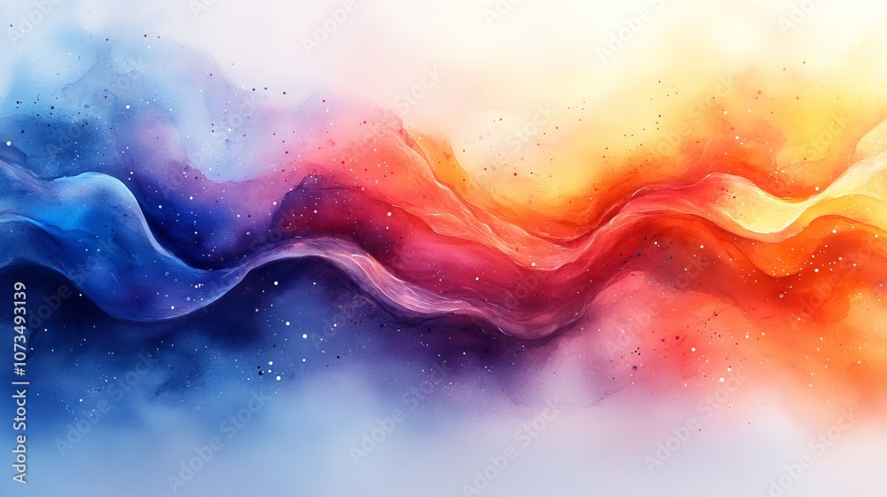 Abstract colorful wave pattern in vibrant hues