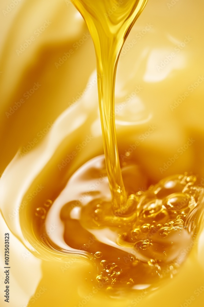 Golden honey flowing with smooth texture Golden honey flowing with smooth texture