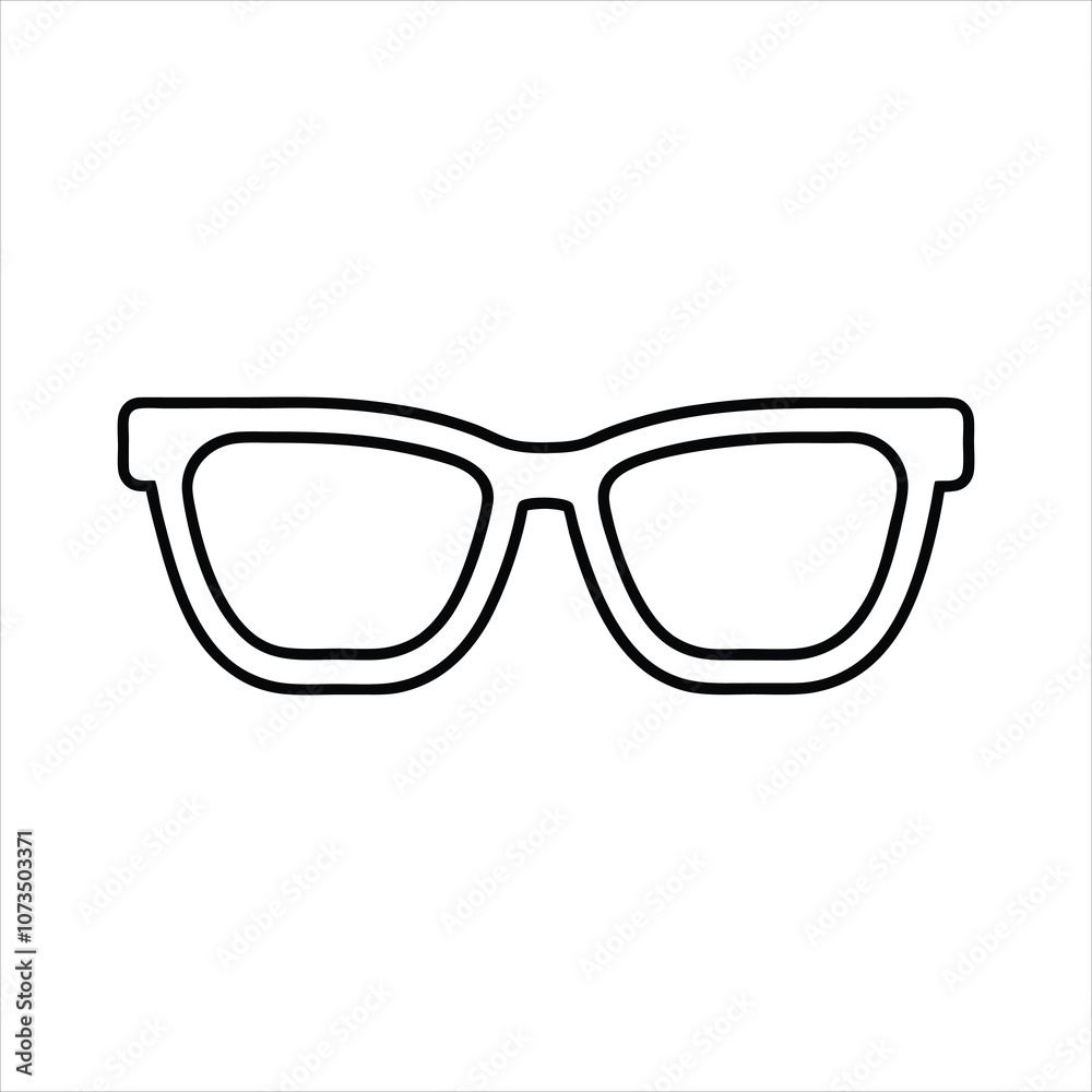 Fototapeta premium Sunglass Outline ClipArt Design - Glasses Vector illustration