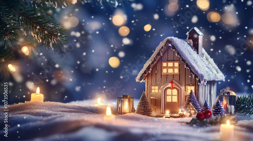 Gingerbread house in Christmas