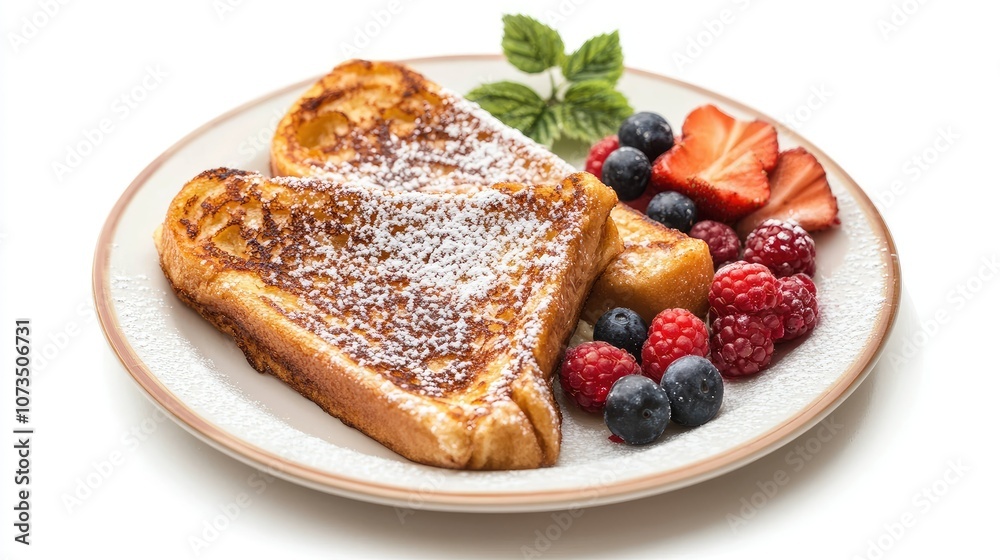 Delicious French Toast with Fresh Berries and Mint Delicious French Toast with Fresh Berries and Mint