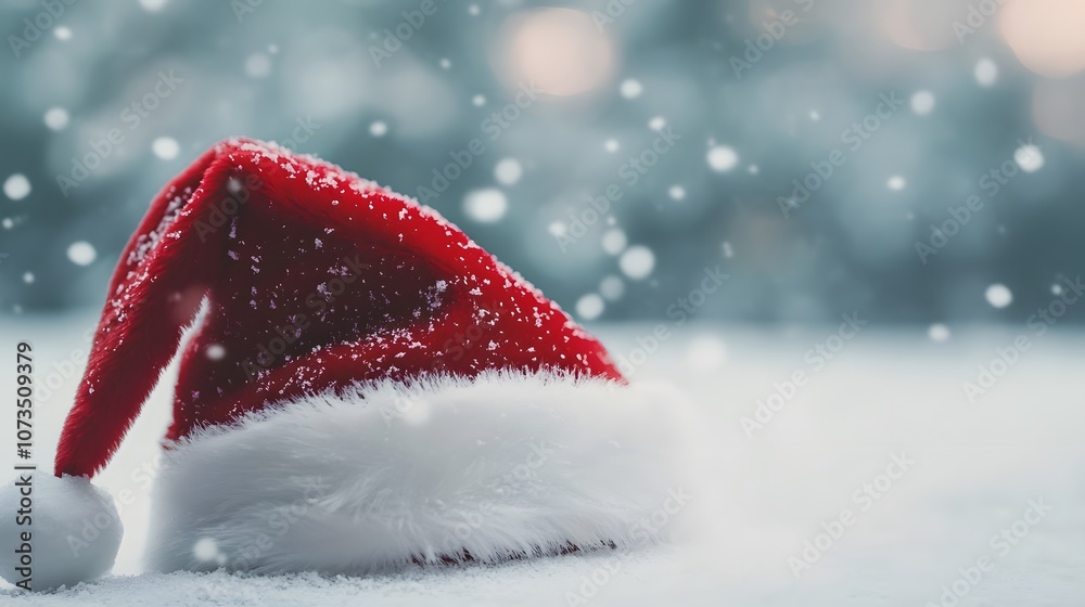 Santa Hat in Snowfall Santa Hat in Snowfall