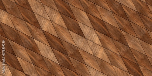 Fototapeta Naklejka Na Ścianę i Meble -  Close up of diagonally arranged rhomb wooden cubes or blocks surface background texture, empty floor or wall hardwood wallpaper