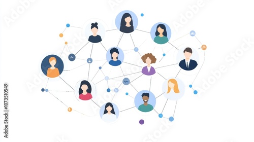 Diverse Silhouettes of Professionals Connecting Online