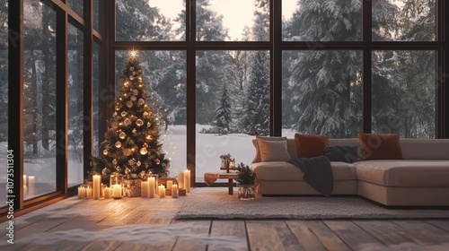 Cozy Winter Interior with D...