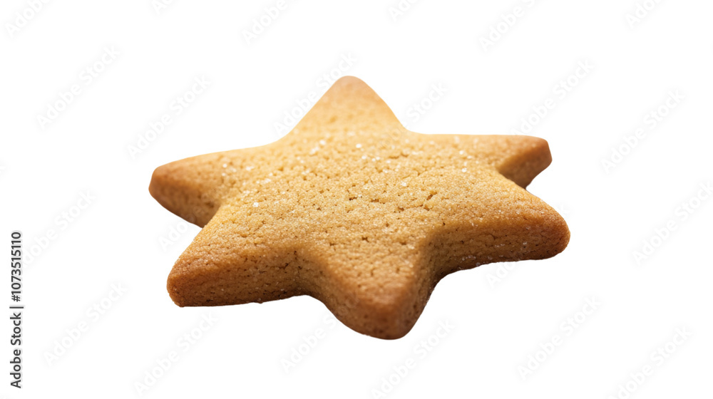 Single star shaped cookie transparent background Single star shaped cookie transparent background