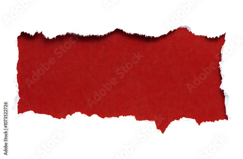 Wallpaper Mural red paper sticker isolated with torn edges Torontodigital.ca