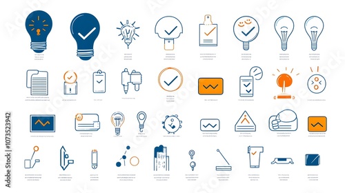 Comprehensive feedback icon set for web and mobile applications featuring review thumbs up icons and detailed satisfaction scale for user experience assessment