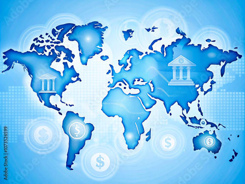 Modern Financial Background with Abstract Graphs, Data Analytics, and Stock Market Icons – Perfect for Business and Investment Concepts