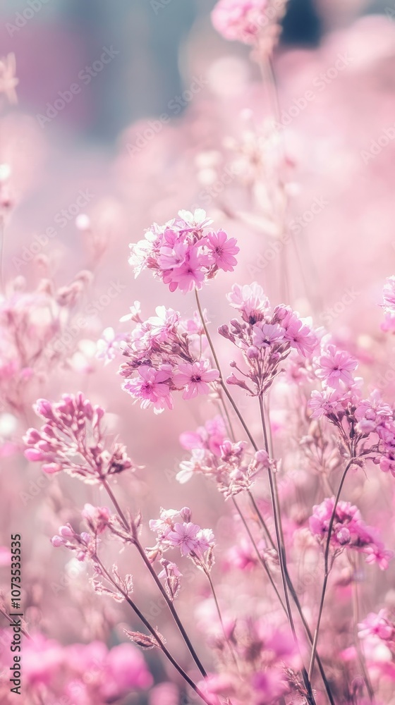 A soft focus image of delicate pink flower, flowers in a dreamy, pastel background. A soft focus image of delicate pink flower, flowers in a dreamy, pastel background.