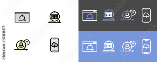 Agile work culture symbol - agile, teamwork and project management icon set