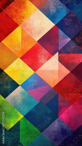 geometric square abstract colorful texture, and background