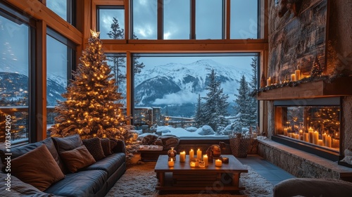 Cozy Cabin Interior with Ch...