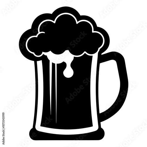 Beer Mug Silhouette vector illustration