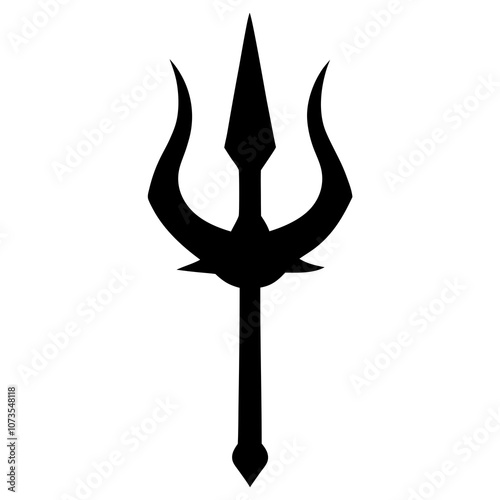 Trident Silhouette vector illustration