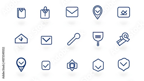 Comprehensive Collection of Customer Satisfaction Icons Depicted in a Minimalist Line Art Style Includes Symbols Representing Rating Feedback Testimonials