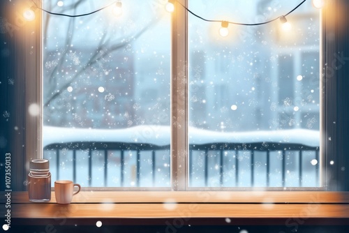 Winter Window with a Cup of...
