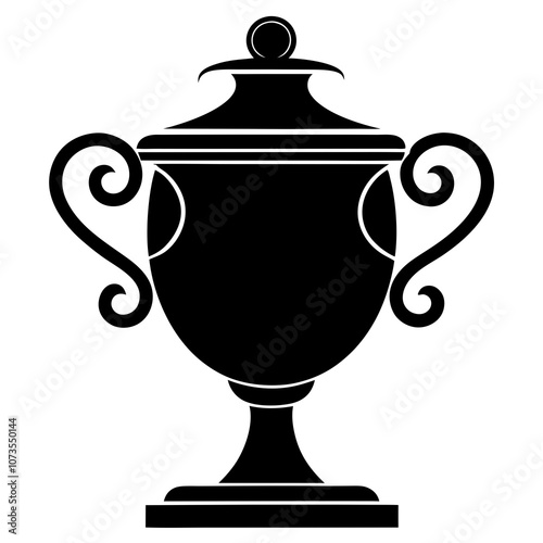 Urn Silhouette vector illustration