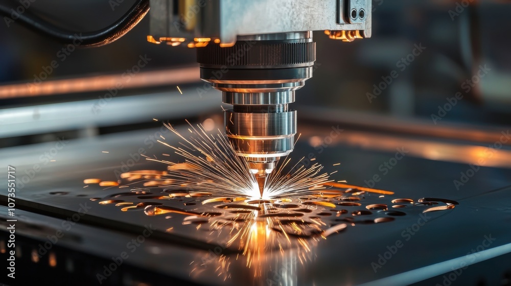 Precision Cutting with a Lathe: Captivating Sparks Emanate from Metal Design Process in Metalworking Workshop Precision Cutting with a Lathe: Captivating Sparks Emanate from Metal Design Process in Metalworking Workshop
