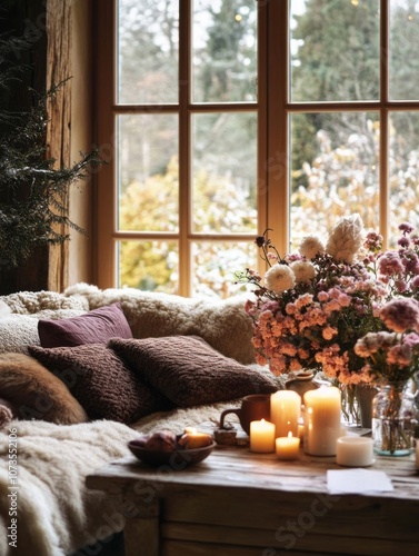 Cozy Winter Interior with a...