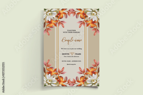 BRIDAL SHOWER FLORAL INVITATION TEMPLATE