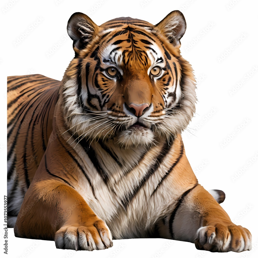 Fototapeta premium tiger isolated on white background