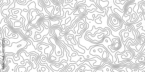 Topographic map background geographic line map with elevation assignments. Modern design with White background with topographic wavy pattern design.paper texture Imitation of a geographical map shades