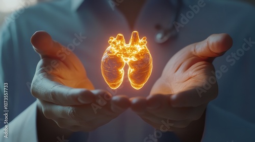 A Person Holding a 3D Model of a Thyroid Gland Symbolizing

 photo