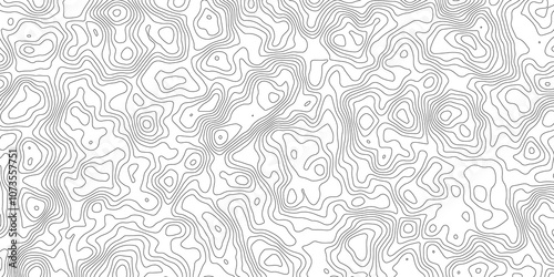 Topographic map background geographic line map with elevation assignments. Modern design with White background with topographic wavy pattern design.paper texture Imitation of a geographical map shades