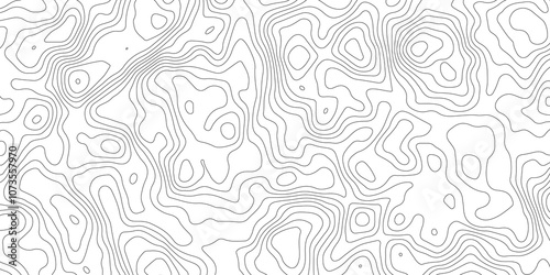 Topographic map background geographic line map with elevation assignments. Modern design with White background with topographic wavy pattern design.paper texture Imitation of a geographical map shades