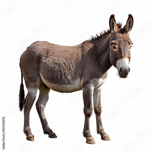 donkey isolated on white