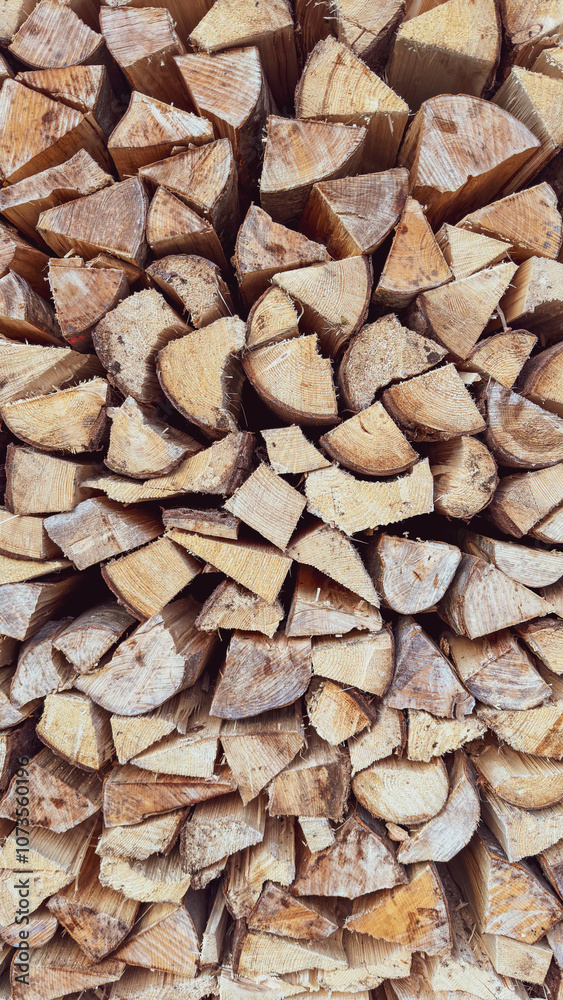 Fototapeta premium wood, woodpile, firewood, background, fire, wallpaper, warm, wooden