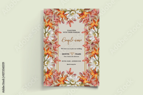 BRIDAL SHOWER FLORAL INVITATION TEMPLATE