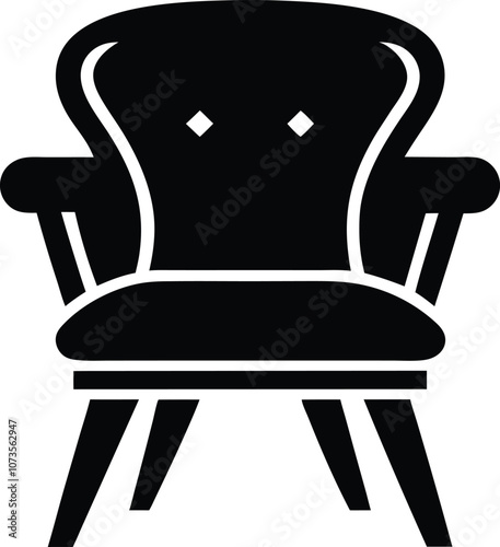 chair silhouette vector illustration chair icon