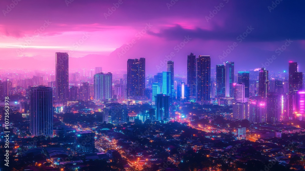Obraz premium city at night
