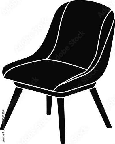 chair silhouette vector illustration chair icon