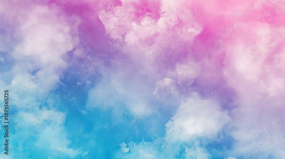 Fototapeta premium Vaporwave Gradient Cloud Background in Pink and Blue Tones