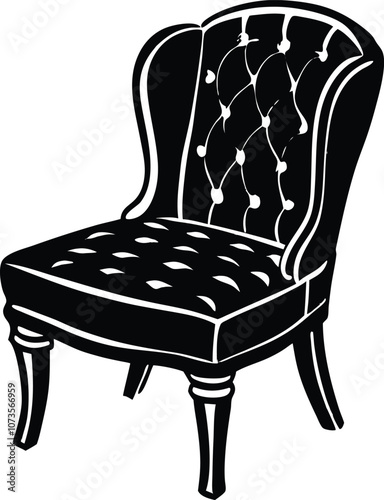 chair silhouette vector illustration chair icon